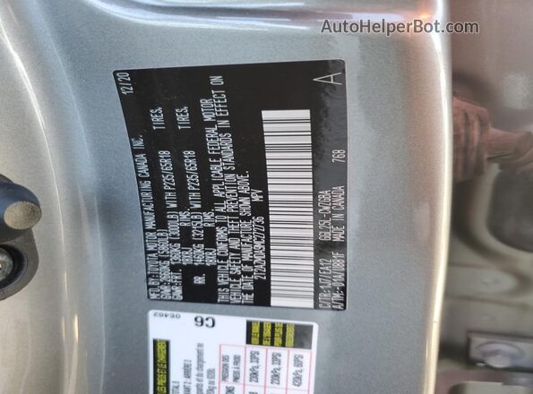 2T2AZMDA9MC272736 2021 LEXUS RX Silver Widok wnętrza 360 stopni