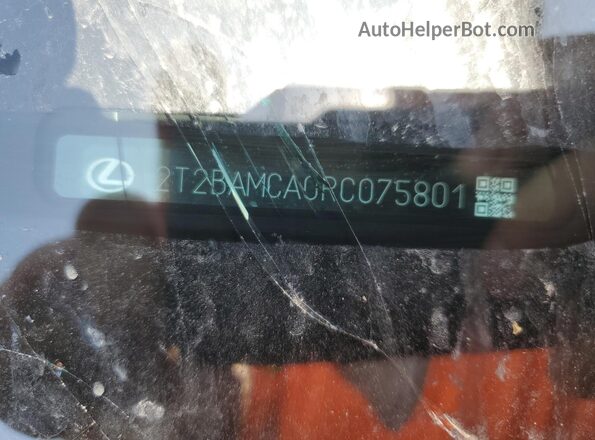 2T2BAMCA0RC075801 2024 LEXUS RX Silver Vista de la etiqueta del VIN