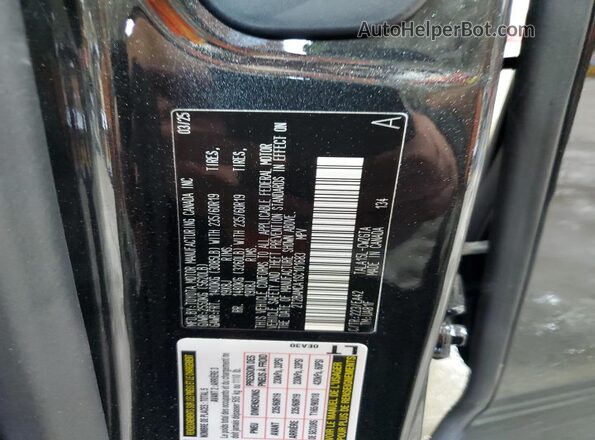 2T2BAMCA1SC101683 2025 LEXUS RX Charcoal Вид наклейки з VIN-кодом
