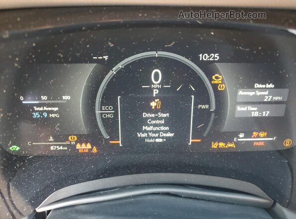 2T2BBMCA4SC081426 2025 LEXUS RX White Widok zestawu wskaźników