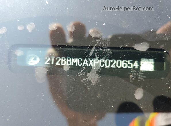 2T2BBMCAXPC020654 2023 LEXUS RX Gray Вид наклейки з VIN-кодом