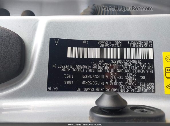 2T2BGMCA7GC006776 2016 LEXUS RX 450H Silver ძრავის განყოფილების ხედი