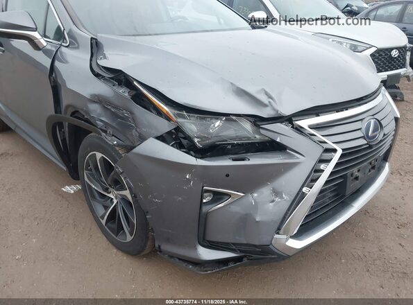 2T2BGMCA8HC010448 2017 LEXUS RX 450H Gray Widok z przodu