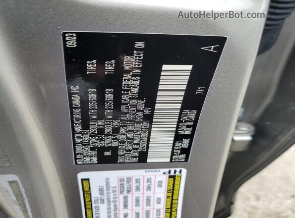 2T2GDCAZ6RC011391 2024 LEXUS NX Gray Vista de la etiqueta del VIN