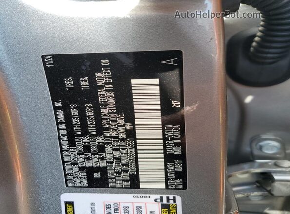 2T2GGCEZ6SC075891 2025 LEXUS NX Gray VIN კოდის სტიკერის ხედი
