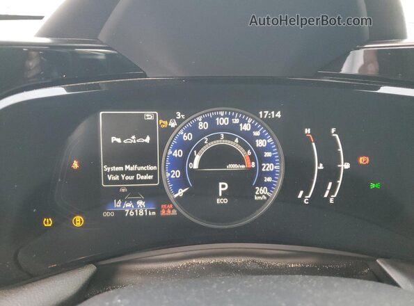 2T2GGCEZXNC005671 2022 LEXUS NX White ხელსაწყოთა პანელის ხედი