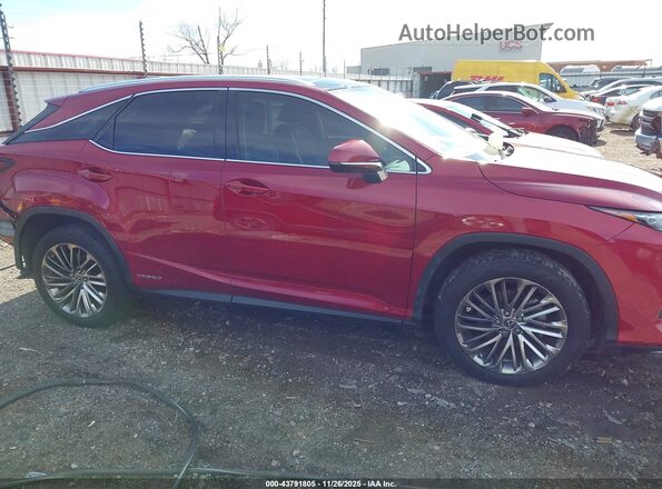 2T2JGMDA9MC065334 2021 LEXUS RX 450H Red Vista interior de 360 grados