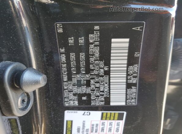 2T2YZMDA0MC300003 2021 LEXUS RX Black VIN կոդի պիտակի տեսք