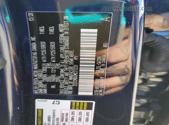 2T2YZMDA3MC273220 2021 LEXUS RX Blue VIN კოდის სტიკერის ხედი