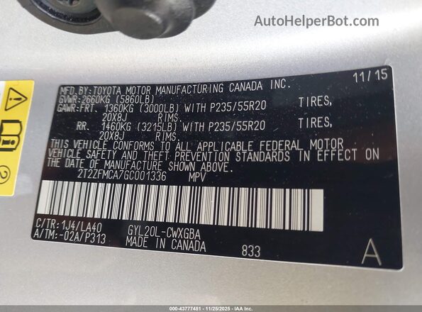 2T2ZFMCA7GC001336 2016 LEXUS RX 450H Silver Vista del compartimento del motor