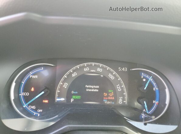 2T3DWRFV8LW079831 2020 TOYOTA LIMITED White Instrument cluster view