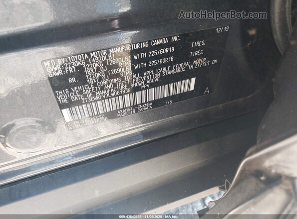 2T3EWRFV3LW061838 2020 TOYOTA RAV4 HYBRID Gray Շարժիչի բաժամունքի տեսք