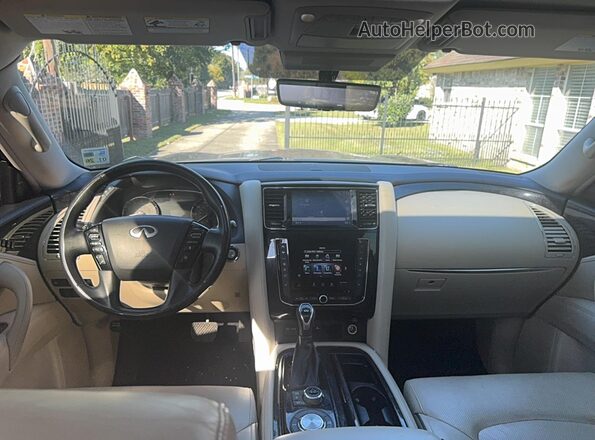 JN8AZ2AFXM9718038 2021 INFINITI QX80 Blue Հետևի նստատեղերի տեսք