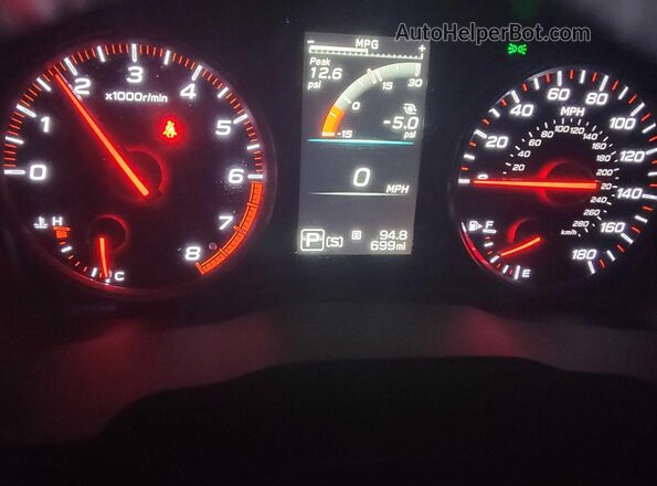 JF1VBAH61P8802119 2023 SUBARU WRX Blue Вид щитка приладів