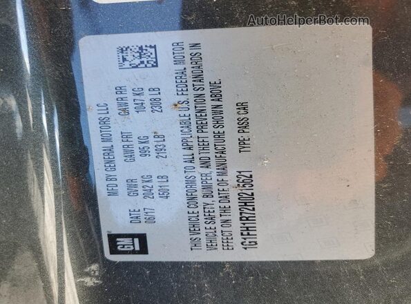 1G1FH1R72H0215621 2017 CHEVROLET CAMARO Gray 