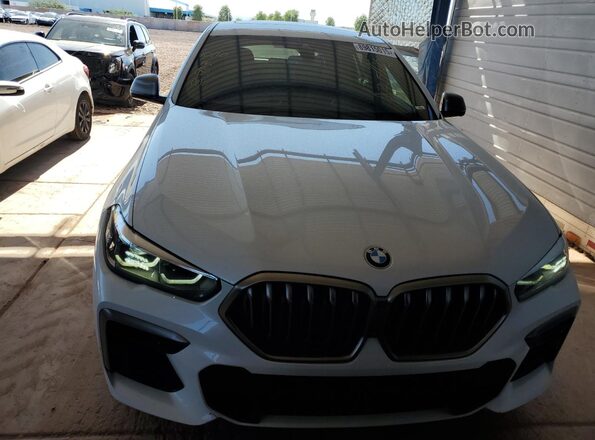 5UXCY8C0XN9J38713 2022 BMW X6 White Widok z tyłu