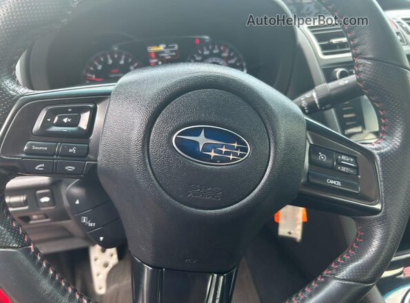 JF1VA2R60K9820265 2019 SUBARU WRX Red Widok naklejki z numerem VIN