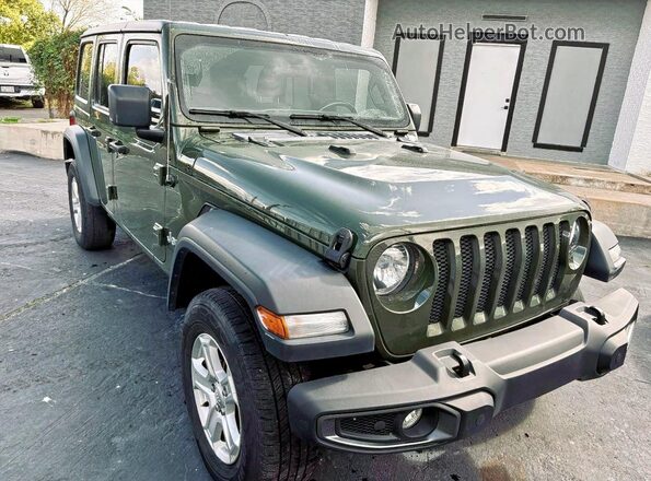 1C4HJXDN0LW337901 2020 JEEP WRANGLER Green Հետևի ձախ