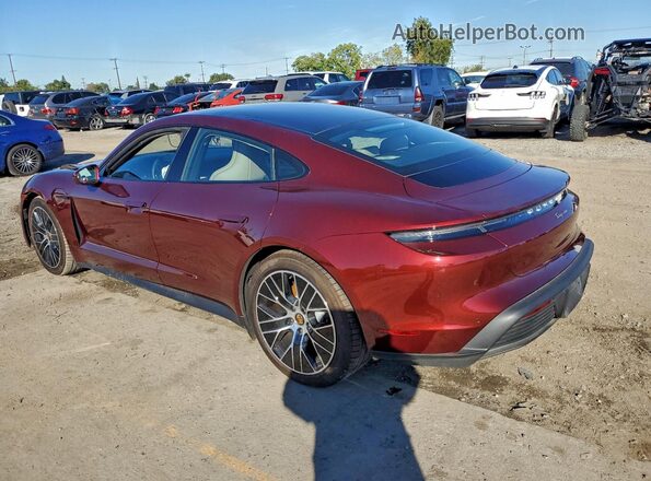 WP0AA2Y18PSA15602 2023 PORSCHE TAYCAN Burgundy Trasero derecho