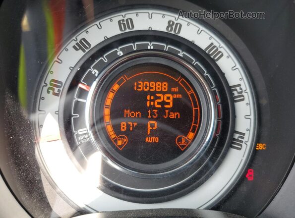 3C3CFFARXGT248513 2016 FIAT 500 Charcoal Instrument cluster view