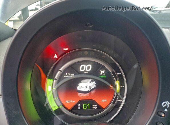 3C3CFFGE0GT229702 2016 FIAT 500 Черный Вид щитка приборов