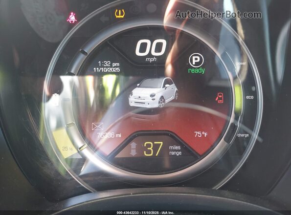 3C3CFFGE4GT184182 2016 FIAT 500E Gray Instrument cluster view