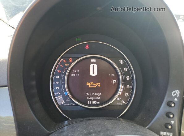 3C3CFFKR2GT174535 2016 FIAT 500 Green Սարքավորումների վահանակի տեսք