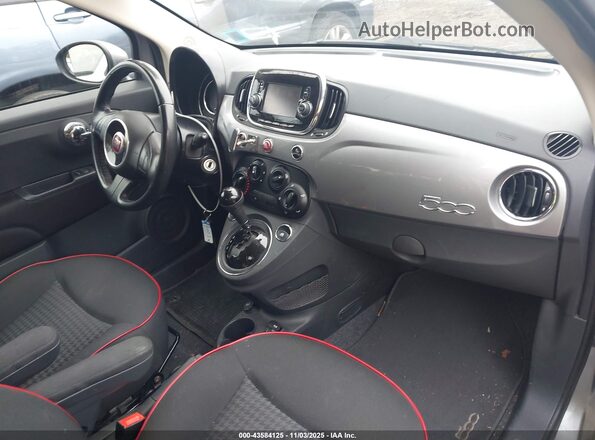 3C3CFFKR4HT527746 2017 FIAT 500 Серый Вид салона спереди