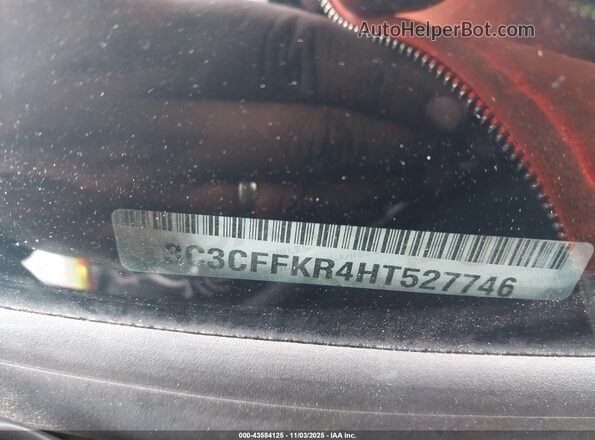 3C3CFFKR4HT527746 2017 FIAT 500 Серый Вид щитка приборов