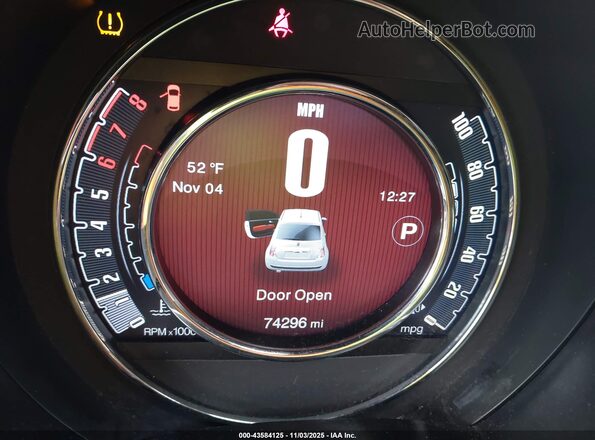 3C3CFFKR4HT527746 2017 FIAT 500 Серый Вид задних сидений