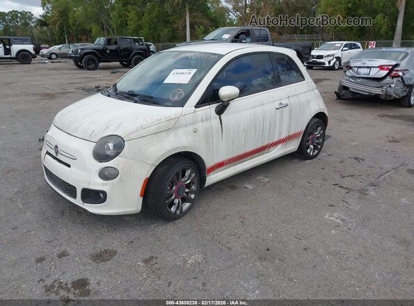 3C3CFFKRXHT530165 2017 FIAT 500 White Առջևի ձախ երեք քառորդ տեսարան