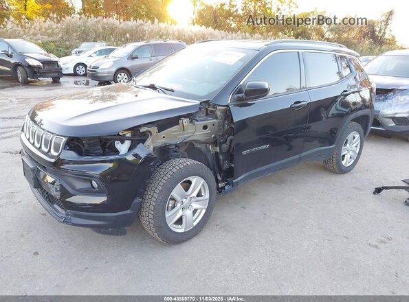 3C4NJDBB7NT114645 2022 JEEP COMPASS Black წინა მარცხენა ხედი სამი მეოთხედიდან