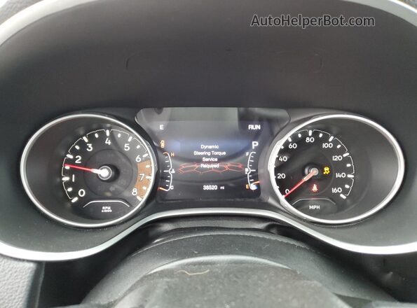 3C4NJDCB3LT132569 2020 JEEP COMPASS Red Вид щитка приладів
