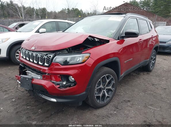 3C4NJDCN9ST501251 2025 JEEP COMPASS Red Առջևի ձախ երեք քառորդ տեսարան