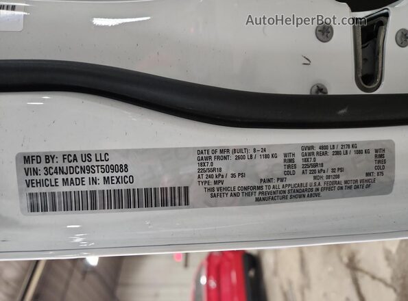 3C4NJDCN9ST509088 2025 JEEP COMPASS White სალონის 360-გრადუსიანი ხედი