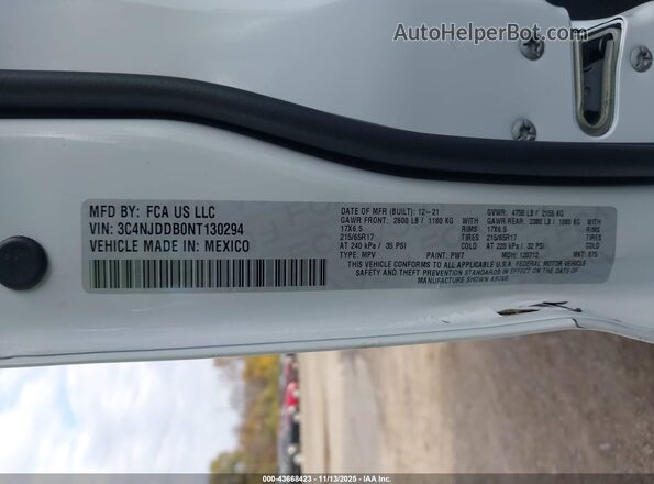 3C4NJDDB0NT130294 2022 JEEP COMPASS White Widok komory silnika