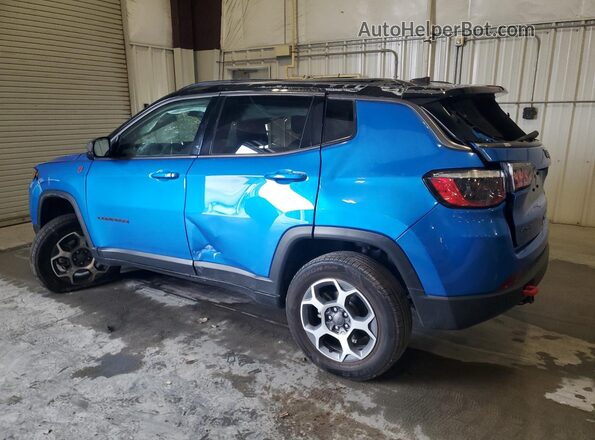 3C4NJDDB0NT165708 2022 JEEP COMPASS Blue უკანა მარცხენა