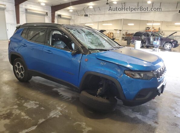 3C4NJDDB0NT165708 2022 JEEP COMPASS Blue წინა მარჯვენა