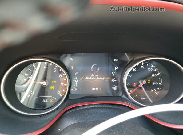 3C4NJDDBXLT177877 2020 JEEP COMPASS Black Вид щитка приладів