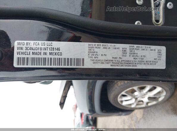 3C4NJDFB1NT128146 2022 JEEP COMPASS Black Engine compartment view