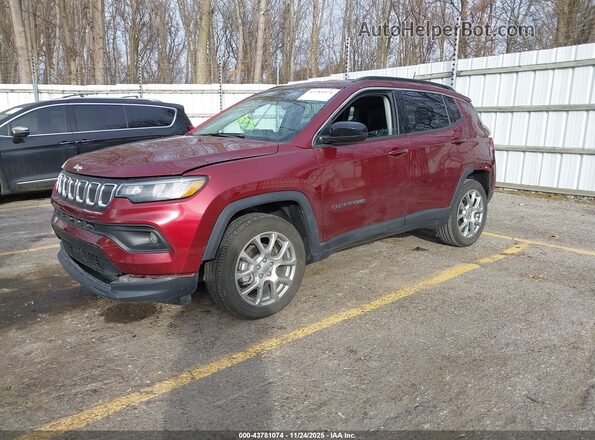 3C4NJDFB3NT186243 2022 JEEP COMPASS Бордовый Передняя левая четверть