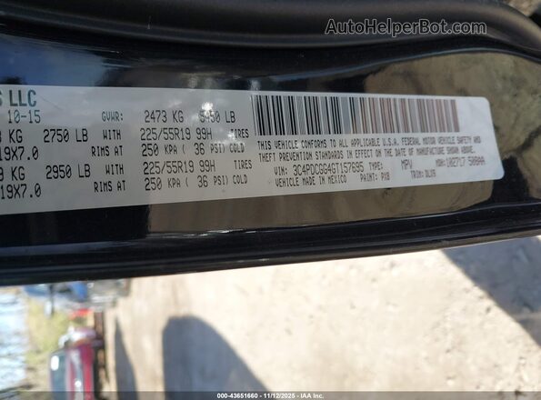 3C4PDCGG4GT157695 2016 DODGE JOURNEY Черный Вид подкапотного пространства