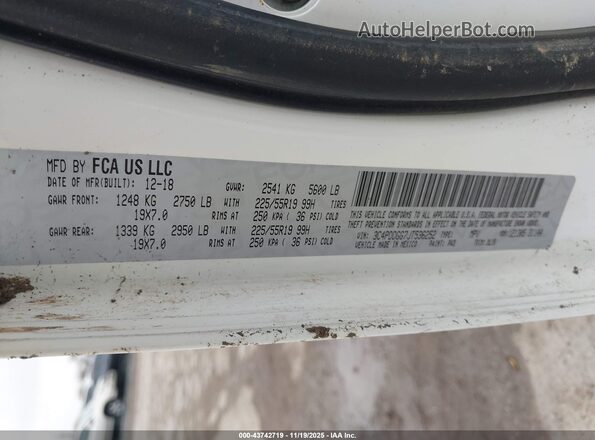 3C4PDDGG7JT536252 2018 DODGE JOURNEY Cream Вид підкапотного простору