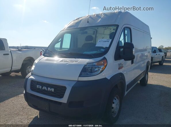 3C6TRVBGXLE103133 2020 RAM PROMASTER 1500 White წინა მარცხენა ხედი სამი მეოთხედიდან