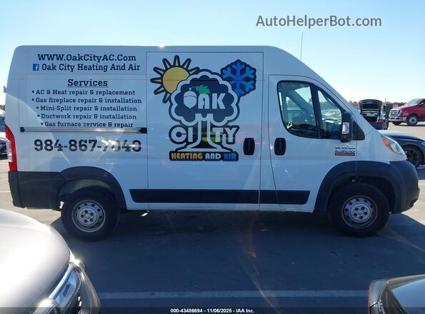 3C6TRVCG0KE539194 2019 RAM PROMASTER 2500 White Widok wnętrza z tyłu