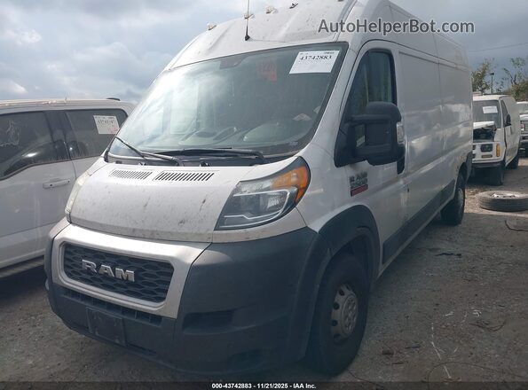 3C6TRVDG5LE133699 2020 RAM PROMASTER 2500 White წინა მარცხენა ხედი სამი მეოთხედიდან