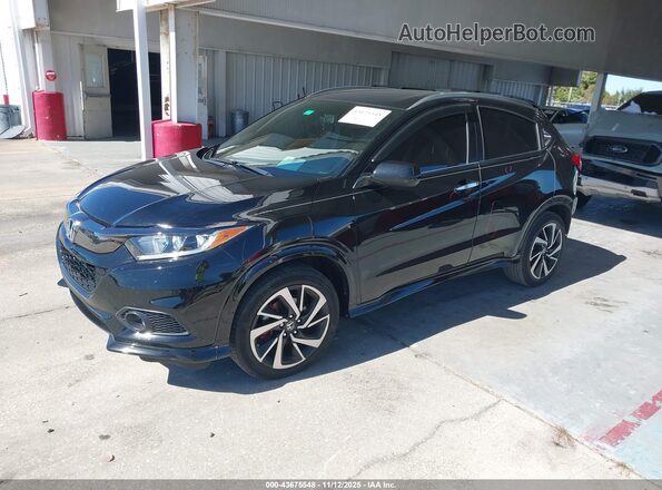 3CZRU5H1XLM706619 2020 HONDA HR-V Black წინა მარცხენა ხედი სამი მეოთხედიდან