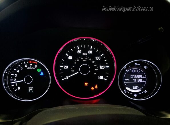 3CZRU6H32LM703222 2020 HONDA HR-V White Սարքավորումների վահանակի տեսք
