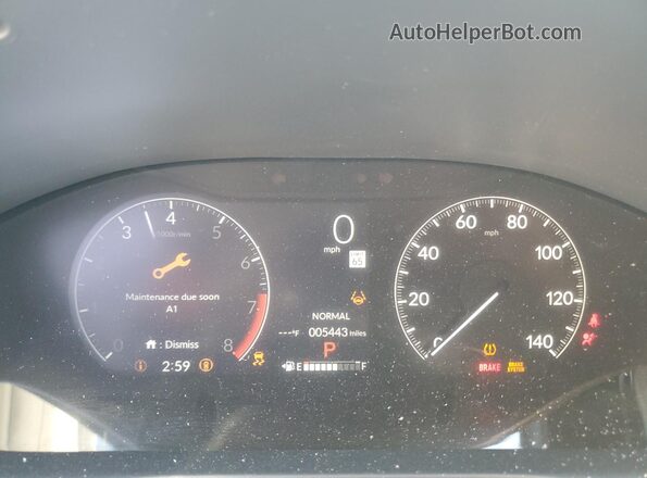 3CZRZ1H58TM704381 2026 HONDA HR-V White Вид щитка приладів