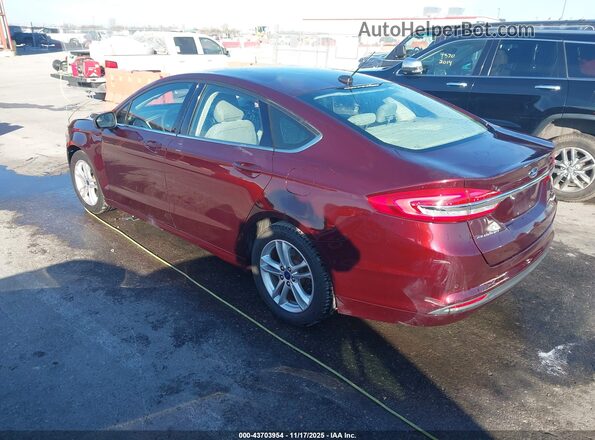 3FA6P0HD4JR160435 2018 FORD FUSION Burgundy Հետևի ձախ